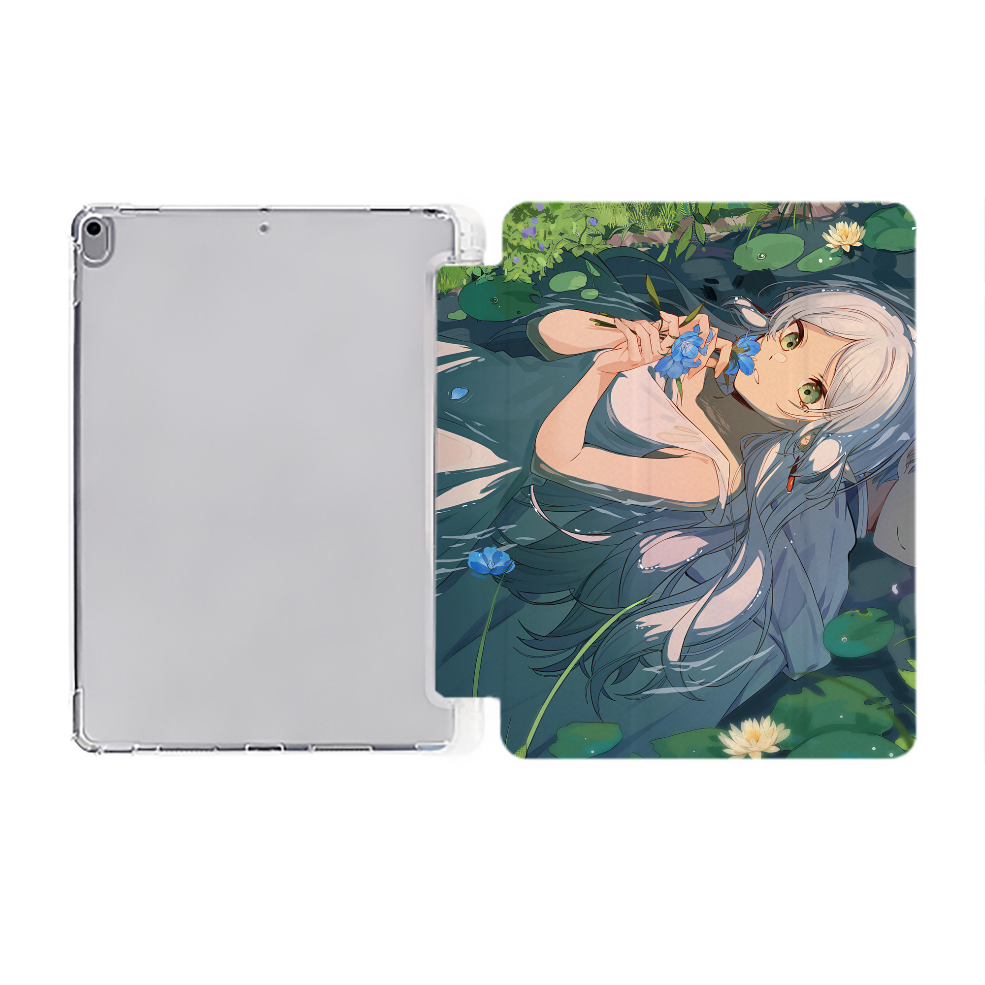 （画像用） 葬送のフリーレン Frieren IPad ケース ペン収納付き 三つ折りスタンド PUレザー×シリコン 対応機種9.5/10.5/10.9インチ